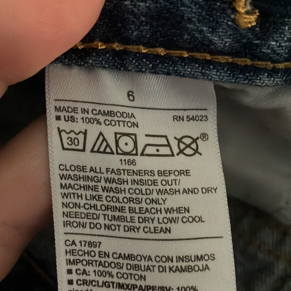 🔹4 for $30 Old Navy High Rise Slouchy Straight Denim Shirts, Girls 6 - Picture 5 of 5